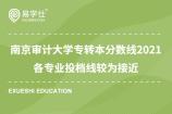 南京审计大学专转本分数线2021 各专业投档线较为接近