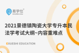 2021景德镇陶瓷大学专升本民法学考试大纲~内容重难点