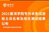 2021普洱学院专升本免试退役士兵名单及综合测试结果公布