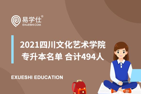 2021四川文化艺术学院专升本名单