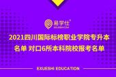 2021四川国际标榜职业学院专升本名单 对口6所本科院校报考名单