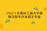 2021年重庆工商大学派斯学院专升本招生专业介绍