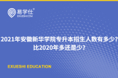 2021年安徽新华学院专升本招生人数有多少？比2020年多还是少？