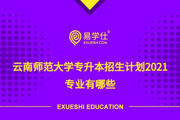 云南师范大学专升本招生计划2021