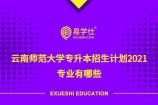 云南师范大学专升本招生计划2021 专业有哪些
