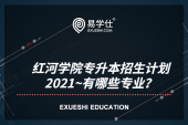 红河学院专升本招生计划2021~有哪些专业？
