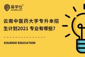 云南中医药大学专升本招生计划2021 专业有哪些？