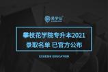 攀枝花学院专升本2021录取名单 已官方公布