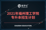 2021年福州理工学院专升本招生计划，共390人