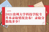 2021贵州大学科技学院专升本录取情况公布！录取分数线多少？