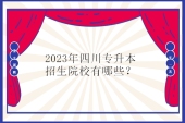 2023年四川专升本招生院校有哪些？45所预计减少1所！