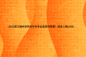 2023武汉城市学院专升本专业目录对照表！招生人数1300