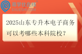 2025山东专升本电子商务可以考哪些本科院校？