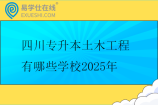 四川专升本土木工程有哪些学校2025年