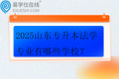 2025山东专升本法学专业有哪些学校？