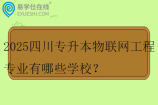 2025四川专升本物联网工程专业有哪些学校？