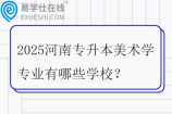2025河南专升本美术学专业有哪些学校？