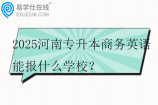 2025河南专升本商务英语能报什么学校？