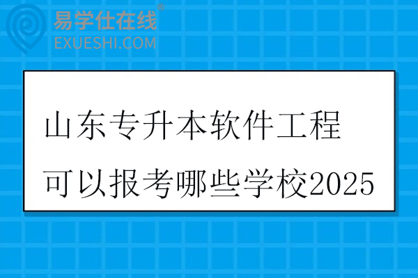 山东专升本软件工程可以报考哪些学校2025