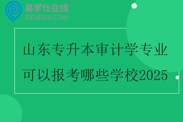 山东专升本审计学专业可以报考哪些学校2025