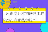 河南专升本物联网工程2025有哪些学校？