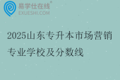 2025山东专升本市场营销专业学校及分数线