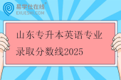 山东专升本英语专业录取分数线2025